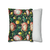 South African Protea Spun Polyester Pillowcase - Shipped from UK/USA/AUS