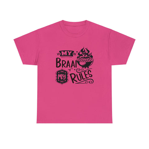 South African My Braai My Rules shirt,  Afrikaans / Braai Unisex Heavy Cotton Tee