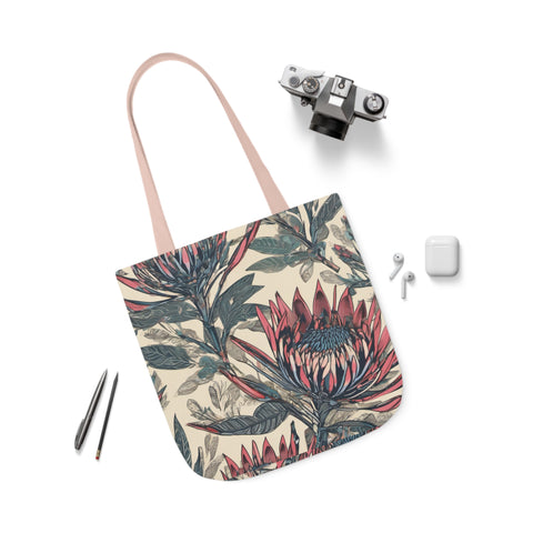 South African Protea Polyester Canvas Tote Bag