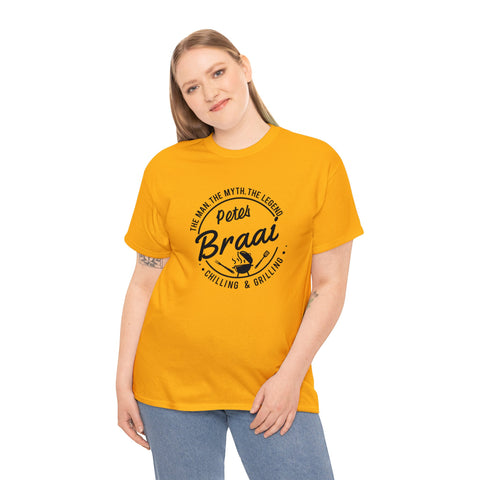 Personalised Braai shirt - add your own name  Shirt,  Afrikaans / Braai Unisex Heavy Cotton Tee