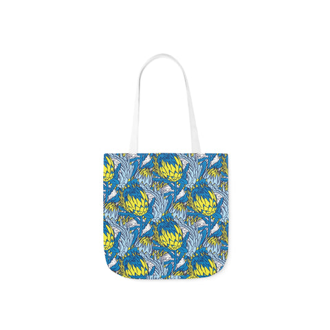 South African Protea Polyester Canvas Tote Bag