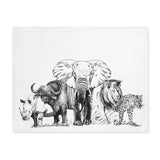 South African Big Five African Safari animals Placemat, 1pc