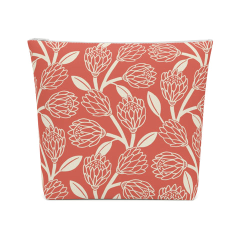 South African Protea Cotton Cosmetic Bag