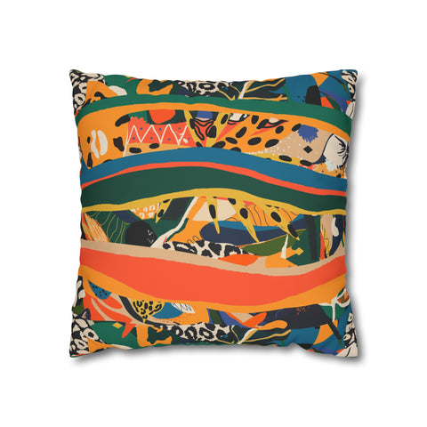 African abstract animal print Pillowcase Cover only - no filling is included