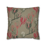 South African Protea Spun Polyester Pillowcase- Shipped from UK/USA/AUS