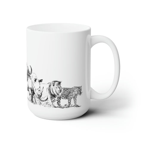 South African Big Five Ceramic Mug 15oz - Dispatched from USA