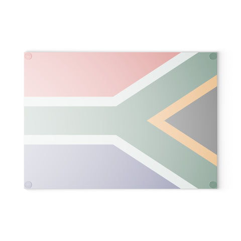 Glass Cutting Board South African Flag