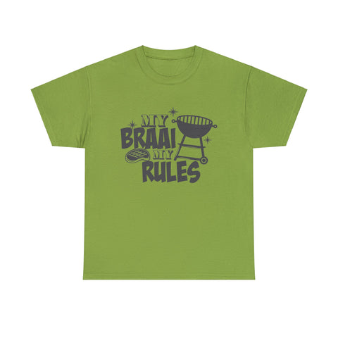 South African My Braai My Rules Unisex Heavy Cotton T-shirt