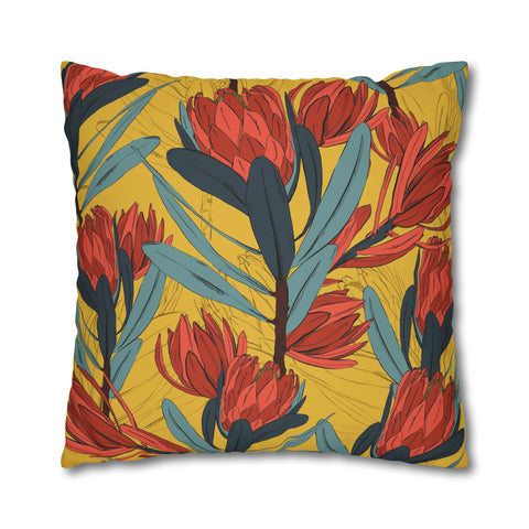 South African Protea Pillowcase Cover only - no filling is included