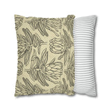 South African Protea Spun Polyester Pillowcase- Shipped from UK/USA/AUS