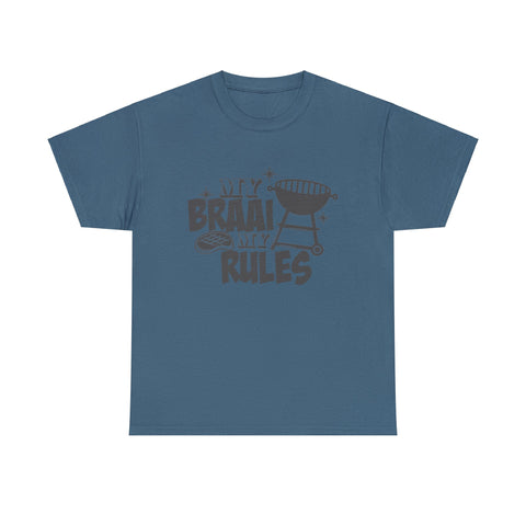 South African My Braai My Rules Unisex Heavy Cotton T-shirt