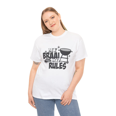 South African My Braai My Rules Unisex Heavy Cotton T-shirt