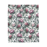 Protea South Africa Velveteen Plush Blanket