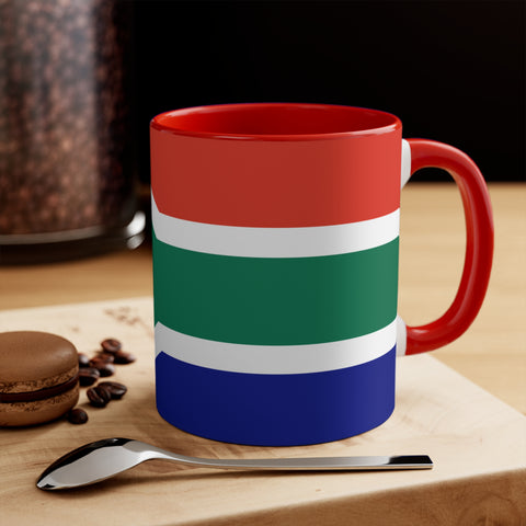 South Africa Flag Accent Mugs, 11oz