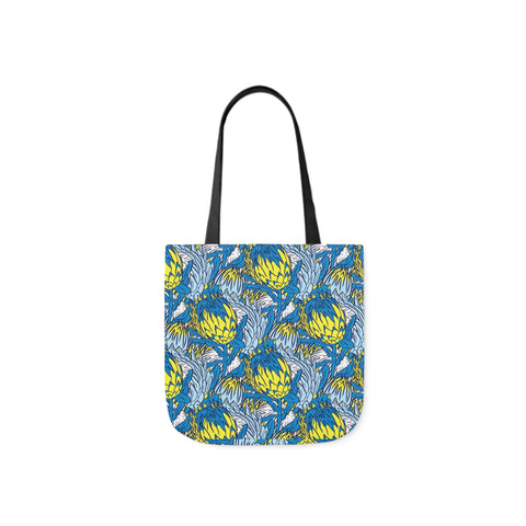 South African Protea Polyester Canvas Tote Bag