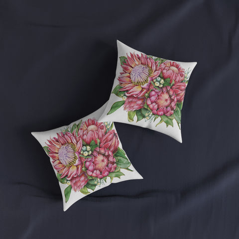 South African Protea Square Pillow