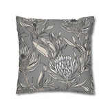 South African Protea Spun Polyester Pillowcase -Pillow not included