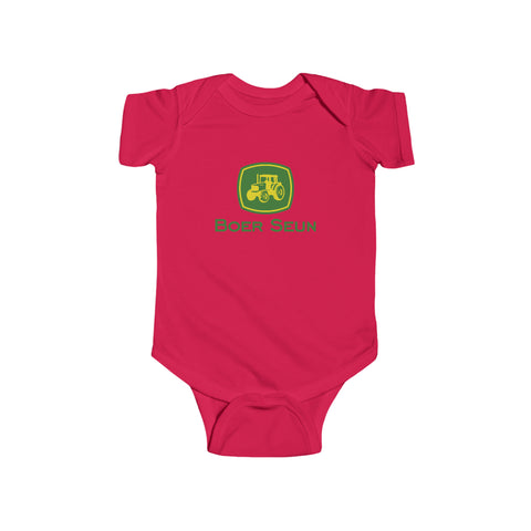 South African Afrikaans Boer Seun Baby Unisex Infant Fine Jersey Bodysuit - Shipped from the UK