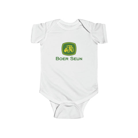 South African Afrikaans Boer Seun Baby Unisex Infant Fine Jersey Bodysuit - Shipped from the UK