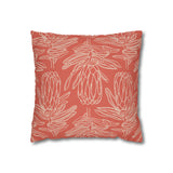 South African Protea Spun Polyester Pillowcase - Shipped from UK/USA/AUS