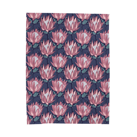 Protea South Africa Velveteen Plush Blanket