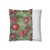 South African Protea Spun Polyester Pillowcase - Shipped from UK/USA/AUS