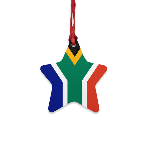 Wooden Ornaments South African Flag