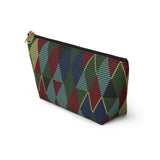 South African Ethnic Print Make up bag, Pencil Case Accessory Pouch w T-bottom