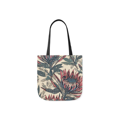 South African Protea Polyester Canvas Tote Bag