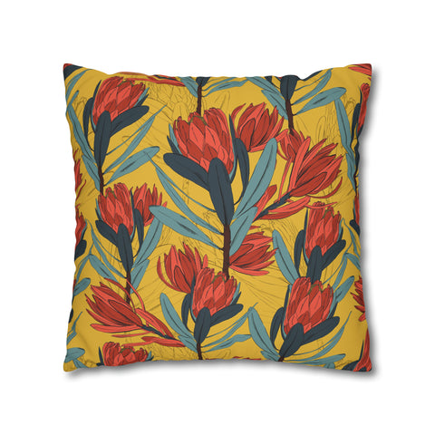 South African Protea Spun Polyester Pillowcase