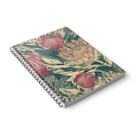 South African Protea Wirobound Softcover Notebook, A5