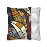 African abstract warm colours Pillowcase Cover only - no filling is included