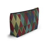 South African Ethnic Print Make up bag, Pencil Case Accessory Pouch w T-bottom