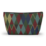 South African Ethnic Print Make up bag, Pencil Case Accessory Pouch w T-bottom