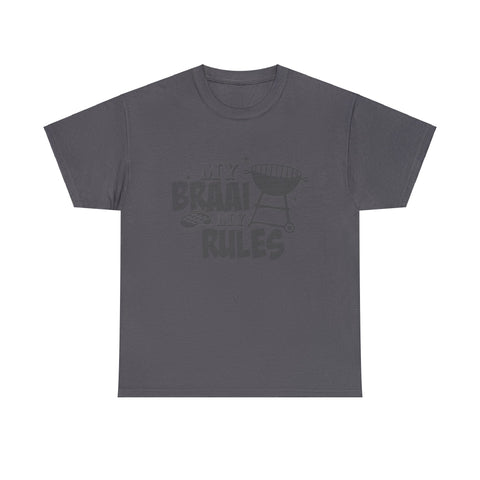 South African My Braai My Rules Unisex Heavy Cotton T-shirt