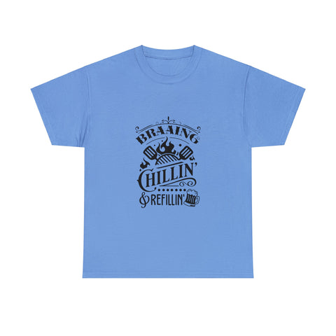 South African Braaing Chilling Relaxing Shirt,  Afrikaans / Braai Unisex Heavy Cotton Tee