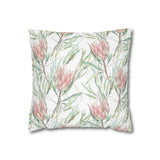 South African Protea Spun Polyester Pillowcase - Shipped from UK/USA/AUS