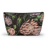 South African Protea Make up bag, Pencil Case Accessory Pouch w T-bottom