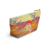 South African Protea Make up bag, Pencil Case Accessory Pouch w T-bottom