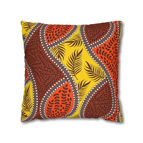 African Leaves and colours Pillowcase Cover only - no filling is included