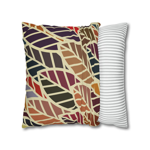 South African abstract leaves and design Pillowcase Cover only - no filling is included