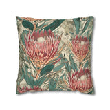 South African Protea Spun Polyester Pillowcase -Pillow not included