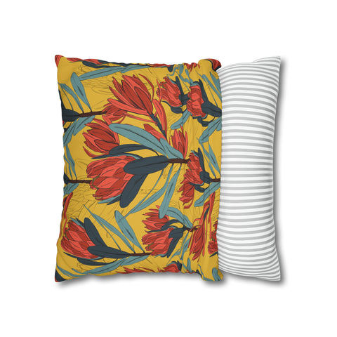 South African Protea Spun Polyester Pillowcase