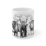 South African big Five Safari animals 11oz Coffee Mug