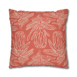 South African Protea Spun Polyester Pillowcase - Shipped from UK/USA/AUS