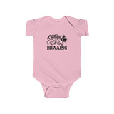 Chilling and Braaing Baby Bokkie South Africa Baby  Jersey Bodysuit