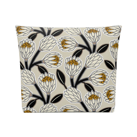 South African Protea Cotton Cosmetic Bag