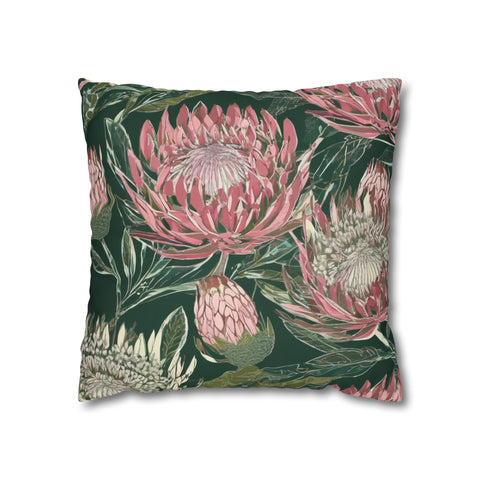 South African Protea Spun Polyester Pillowcase -Pillow not included