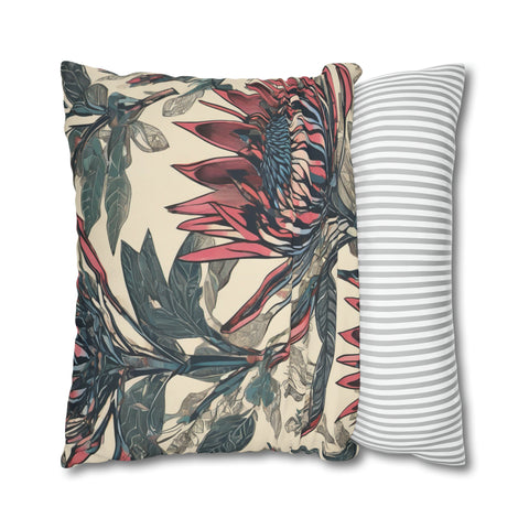 South African Protea Spun Polyester Pillowcase -Pillow not included