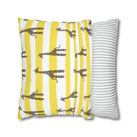 African Giraffe stripe yellow Pillowcase Cover only - no filling is included